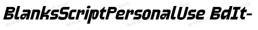BlanksScriptPersonalUse BdIt字体转换